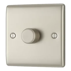 BG Nickel Raised Slim Profile Single 2 Way 400W Dimmer Switch