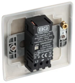 BG Nickel Raised Slim Profile Single 2 Way 400W Dimmer Switch -Master Yale Shop bg nickel raised slim profile single 2 way 400w dimmer switch5050765213462 21c scaled