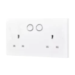 BG Smart White 13A 2 Gang Socket