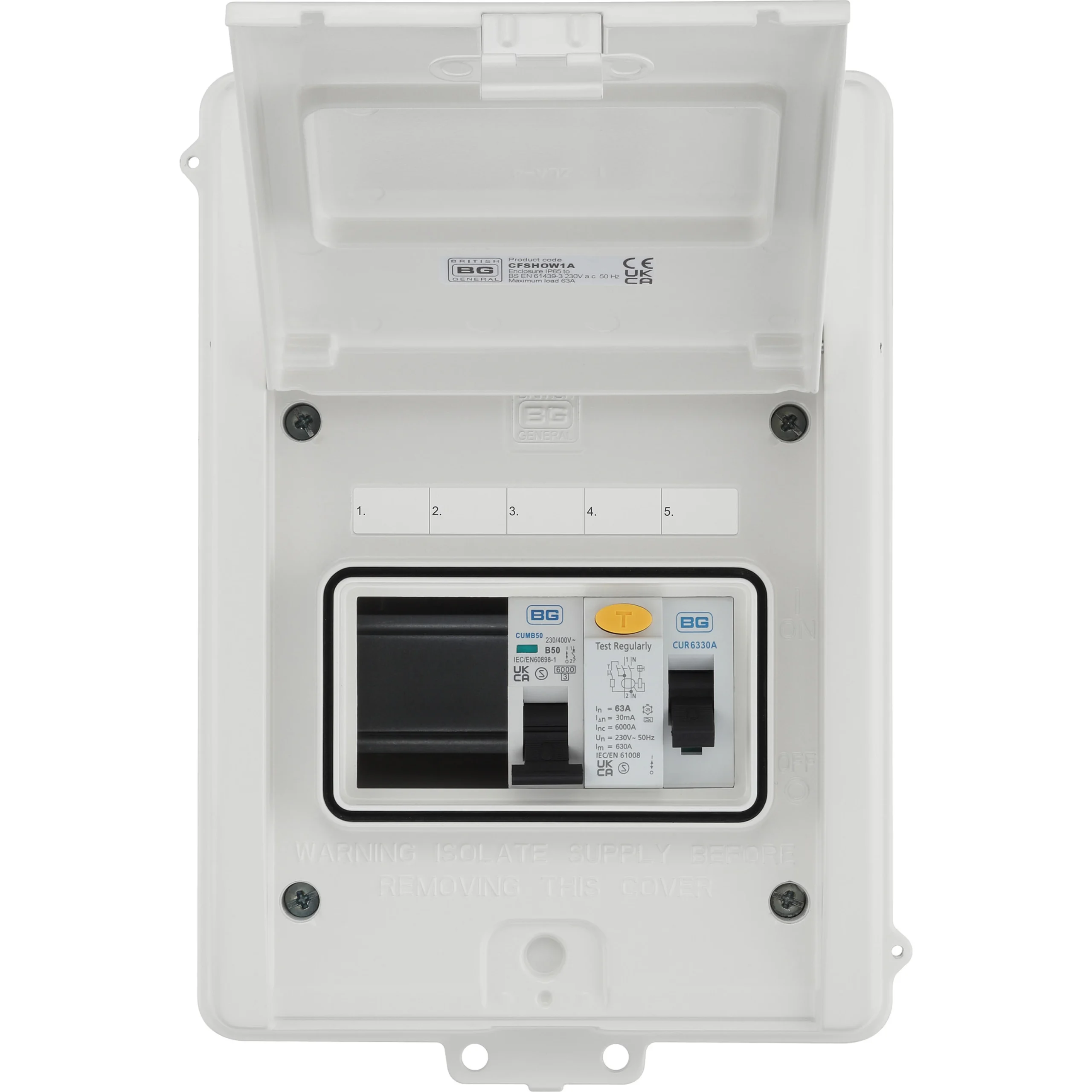 BG White 63A Consumer Unit 2 BG White 63A Consumer Unit - Image 2