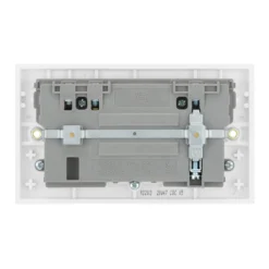 BG White Double 13A Switched Socket With USB X2 3.1A & White Inserts -Master Yale Shop bg white double 13a switched socket with usb x2 3 1a white inserts5050765213523 05c bq scaled