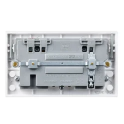 BG White Double 13A Switched Socket With USB X2 4.2A & White Inserts -Master Yale Shop bg white double 13a switched socket with usb x2 4 2a white inserts5050765171335 04c bq scaled