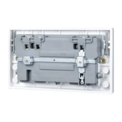 BG White Double 13A Switched Socket With USB X2 4.2A & White Inserts -Master Yale Shop bg white double 13a switched socket with usb x2 4 2a white inserts5050765171335 23c bq scaled