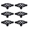 Black Steel Cage Furniture Knob, Pack Of 6