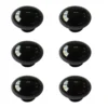 Black Zinc Alloy Nickel Effect Oval Furniture Knob (Dia)35mm, Pack Of 6