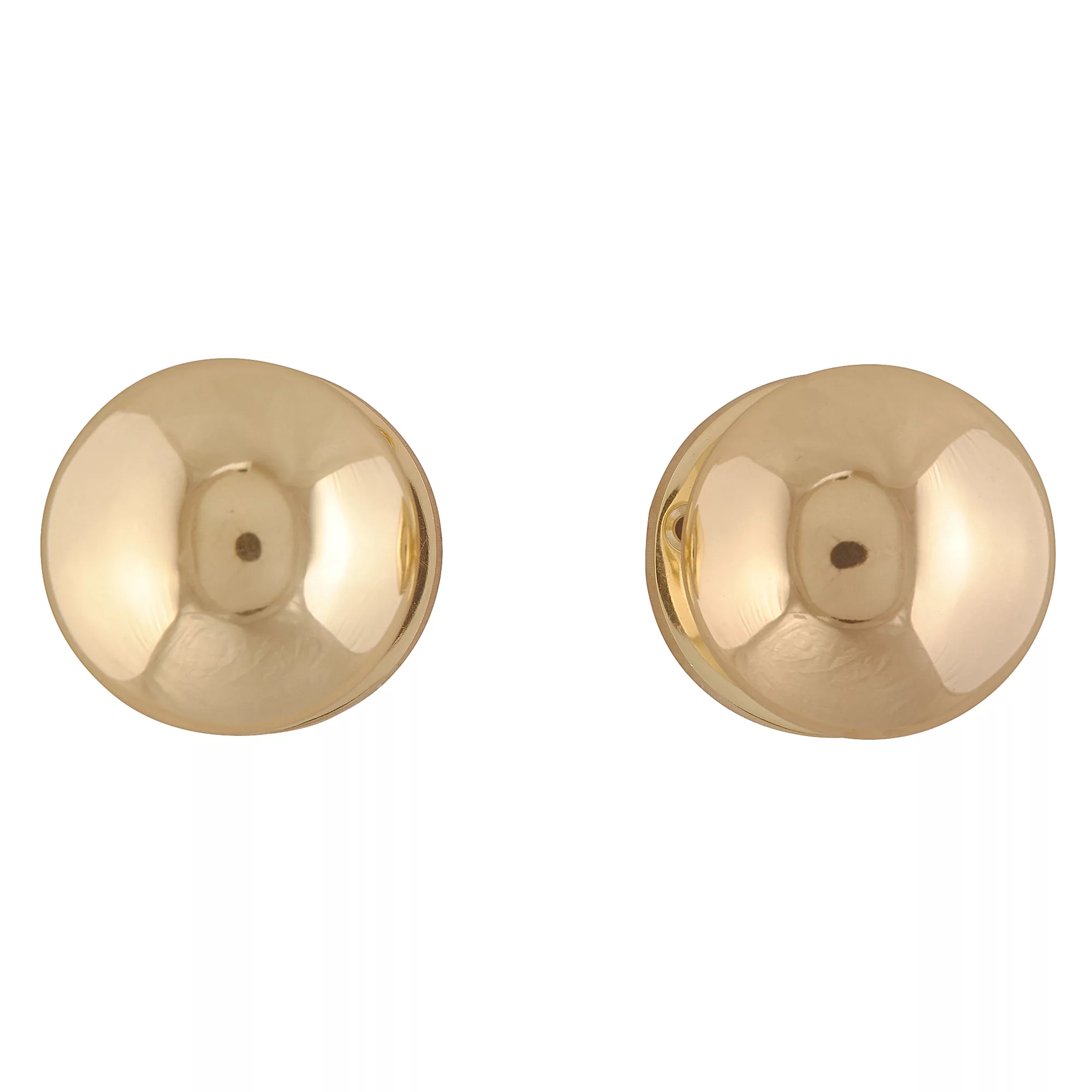 Brass Effect Zamac Round Door Knob (Dia)53mm, Pair 2 Brass Effect Zamac Round Door Knob (Dia)53mm, Pair - Image 2