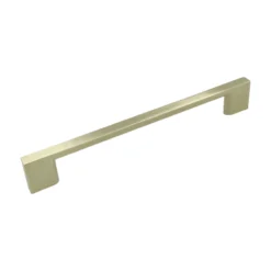 Brushed Brass Effect Anodised Zinc Alloy Straight Bar Pull Handle (L)138mm
