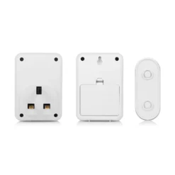 Byron 314 White Wireless Battery & Mains-powered Door Chime Kit DBY-22314BS-KF -Master Yale Shop byron 314 white wireless battery mains powered door chime kit dby 22314bs kf8712836977594 04c bq