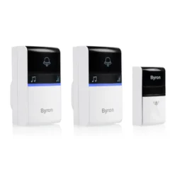 Byron Kinetic White Wireless Door Chime, Set Of 3