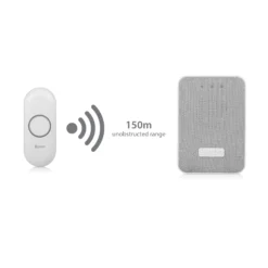 Byron White & Grey Wireless Battery & Mains-powered Door Chime Kit DBY-22324UK -Master Yale Shop byron white grey wireless battery mains powered door chime kit dby 22324uk8711658439945 36c bq