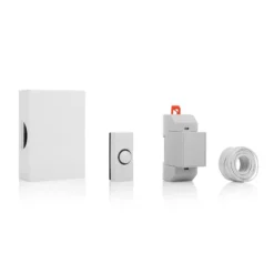 Byron White Wired Door Chime Kit With Transformer Included 10.015.46