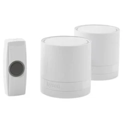 Byron White Wireless Battery & Mains-powered Door Chime Kit