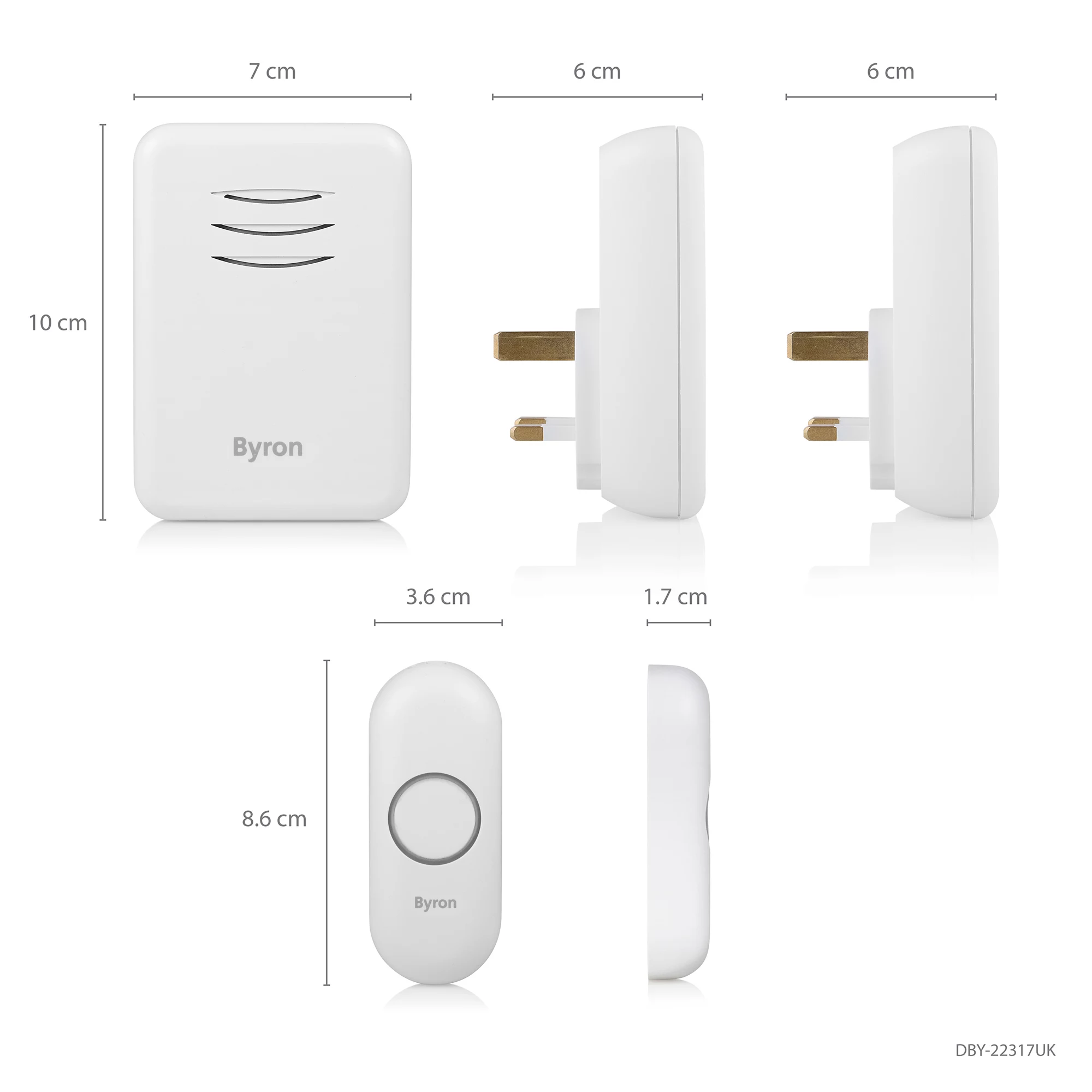 Byron White Wireless Door Chime Kit DBY-22317UK 5 Byron White Wireless Door Chime Kit DBY-22317UK - Image 5