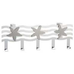 Chrome Effect Starfish 5 Hook Rail, (L)350mm
