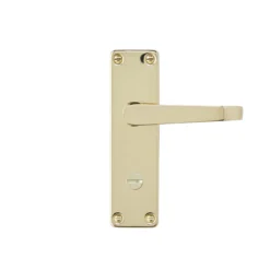 Colours Arsk Polished Brass Effect Steel Straight Bathroom Door Handle (L)101mm -Master Yale Shop colours arsk polished brass effect steel straight bathroom door handle l 101mm3663602830788 04bq scaled