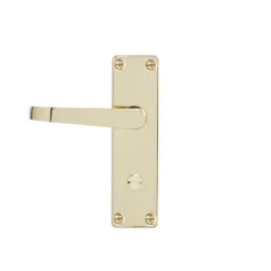 Colours Arsk Polished Brass Effect Steel Straight Bathroom Door Handle (L)101mm -Master Yale Shop colours arsk polished brass effect steel straight bathroom door handle l 101mm3663602830788 05bq scaled