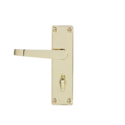 Colours Arsk Polished Brass Effect Steel Straight Bathroom Door Handle (L)101mm -Master Yale Shop colours arsk polished brass effect steel straight bathroom door handle l 101mm3663602830788 06bq scaled