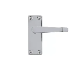Colours Arsk Polished Chrome Effect Steel Straight Latch Door Handle (L)101mm