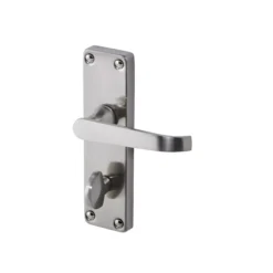 Colours Arsk Satin Nickel Effect Steel Straight Bathroom Door Handle (L)101mm