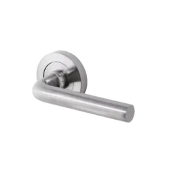 Colours Ayen Nickel Effect Aluminium Straight Latch Door Handle (L)120mm