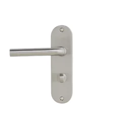 Colours Ayen Satin Nickel Effect Steel Straight Bathroom Door Handle (L)120mm -Master Yale Shop colours ayen satin nickel effect steel straight bathroom door handle l 120mm3663602830191 05bq scaled