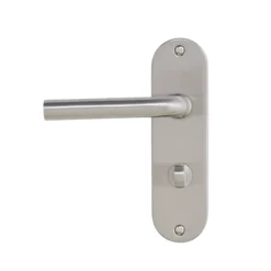 Colours Ayen Satin Nickel Effect Steel Straight Bathroom Door Handle (L)120mm -Master Yale Shop colours ayen satin nickel effect steel straight bathroom door handle l 120mm3663602830191 06bq scaled