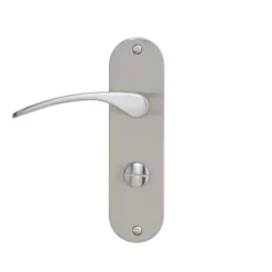 Colours Beare Satin Nickel Effect Aluminium & Steel Curved Bathroom Door Handle (L)110mm -Master Yale Shop colours beare satin nickel effect aluminium steel curved bathroom door handle l 110mm3663602829966 03bq scaled