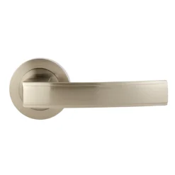 Colours Beauce Nickel Effect Aluminium Straight Latch Door Handle (L)115mm