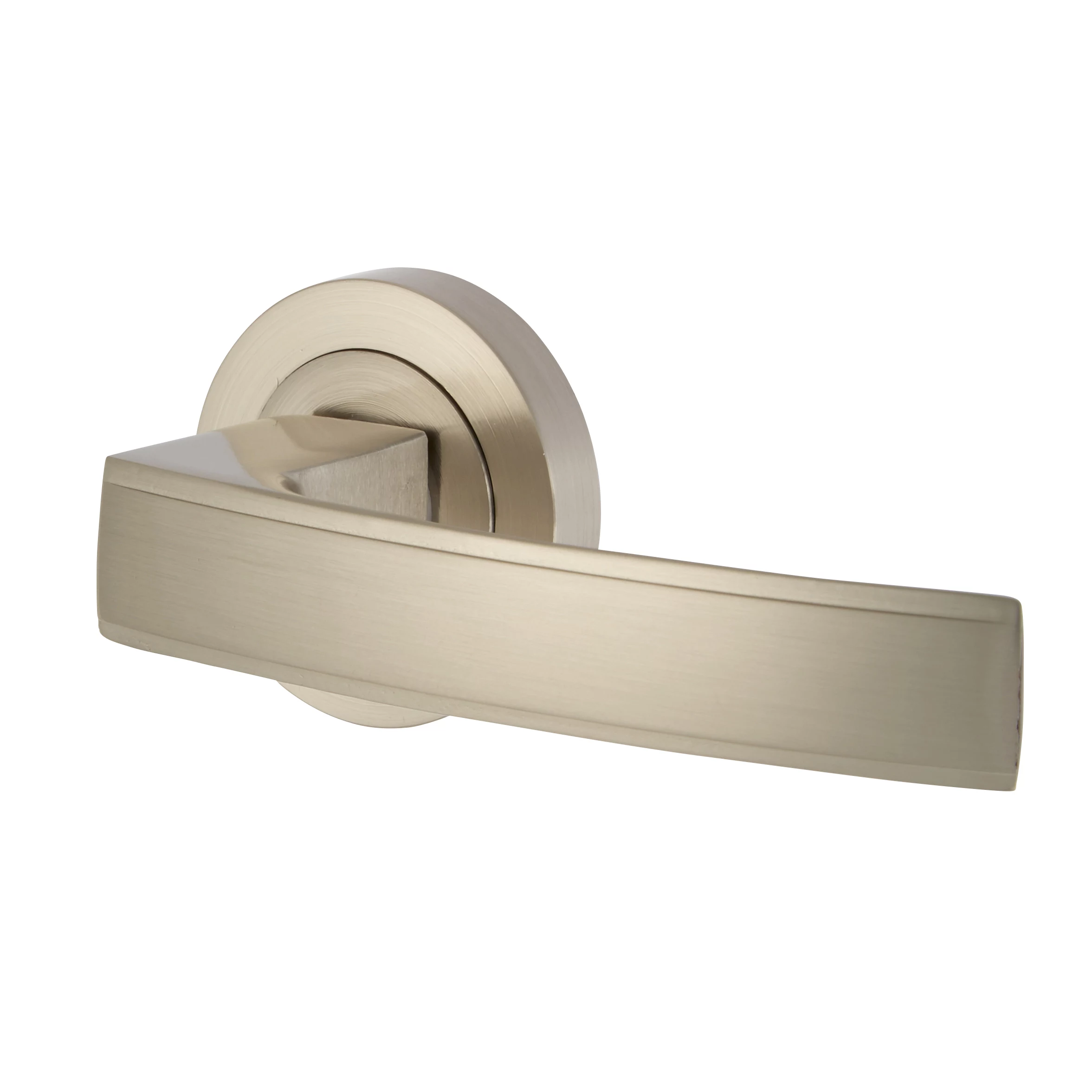 Colours Beauce Nickel Effect Aluminium Straight Latch Door Handle (L)115mm 2 Colours Beauce Nickel Effect Aluminium Straight Latch Door Handle (L)115mm - Image 2