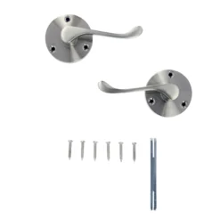 Colours Beja Nickel Effect Aluminium Scroll Latch Door Handle (L)96mm -Master Yale Shop colours beja nickel effect aluminium scroll latch door handle l 96mm3663602833093 03bq scaled