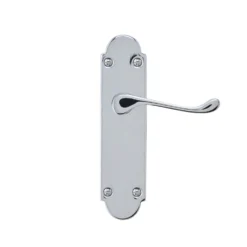 Colours Beja Polished Chrome Effect Steel Scroll Latch Door Handle (L)96mm, Pack Of 3