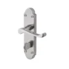Colours Beja Satin Nickel Effect Steel Scroll Bathroom Door Handle (L)96mm