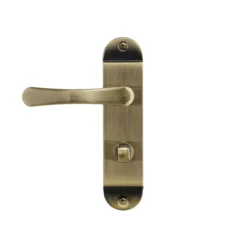 Colours Caspe Antique Brass Effect Steel Straight Bathroom Door Handle (L)112mm, Pair -Master Yale Shop colours caspe antique brass effect steel straight bathroom door handle l 112mm pair3663602828501 03bq scaled