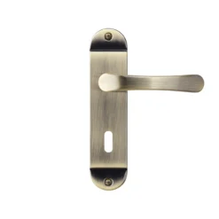 Colours Caspe Antique Brass Effect Steel Straight Lock Door Handle (L)112mm, Pair -Master Yale Shop colours caspe antique brass effect steel straight lock door handle l 112mm pair3663602828327 04bq scaled