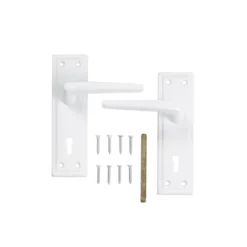 Colours Colan White Aluminium Straight Lock Door Handle (L)106mm -Master Yale Shop colours colan white aluminium straight lock door handle l 106mm3663602827597 03bq scaled