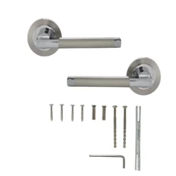 Colours Jaslo Polished Chrome Effect Aluminium Straight Latch Door Handle (L)119mm 5 Colours Jaslo Polished Chrome Effect Aluminium Straight Latch Door Handle (L)119mm -Master Yale Shop colours jaslo polished chrome effect aluminium straight latch door handle l 119mm3663602826491 03bq scaled