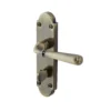 Colours Leba Antique Brass Effect Steel Straight Bathroom Door Handle (L)116mm