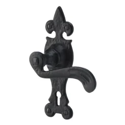 Colours Lunca Matt Black Steel Scroll Lock Door Handle (L)119mm