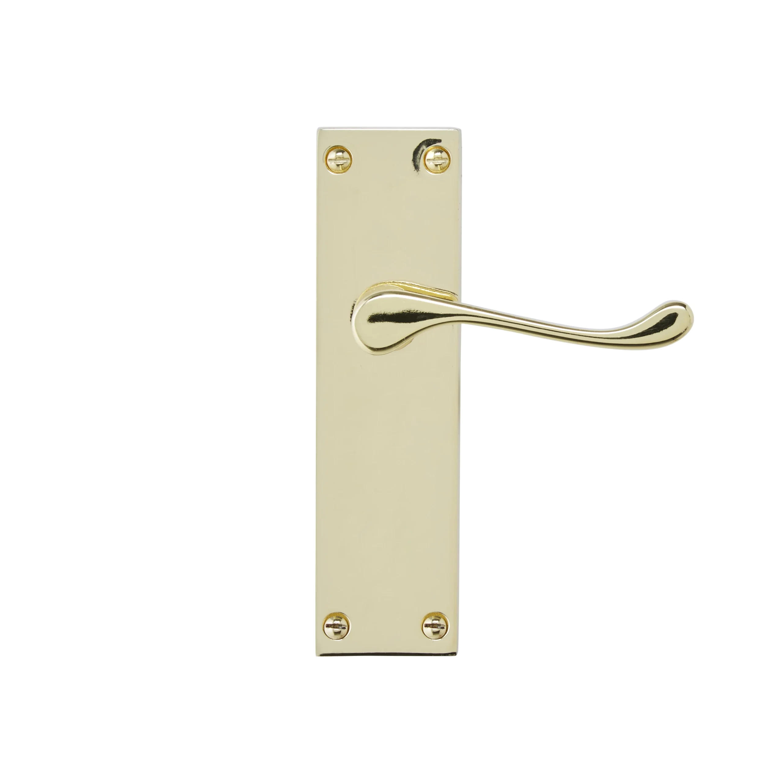Colours Nehou Polished Brass Effect Zamak Scroll Latch Door Handle (L)96mm 2 Colours Nehou Polished Brass Effect Zamak Scroll Latch Door Handle (L)96mm - Image 2