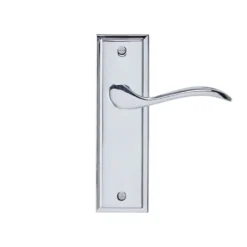 Colours Sennen Polished Chrome Effect Aluminium Scroll Latch Door Handle (L)105mm, Pack Of 3