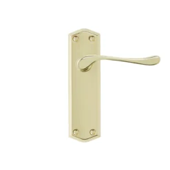 Colours Sheya Polished Brass Effect Aluminium Scroll Latch Door Handle (L)111mm, Pair -Master Yale Shop colours sheya polished brass effect aluminium scroll latch door handle l 111mm pair3663602830894 04bq scaled