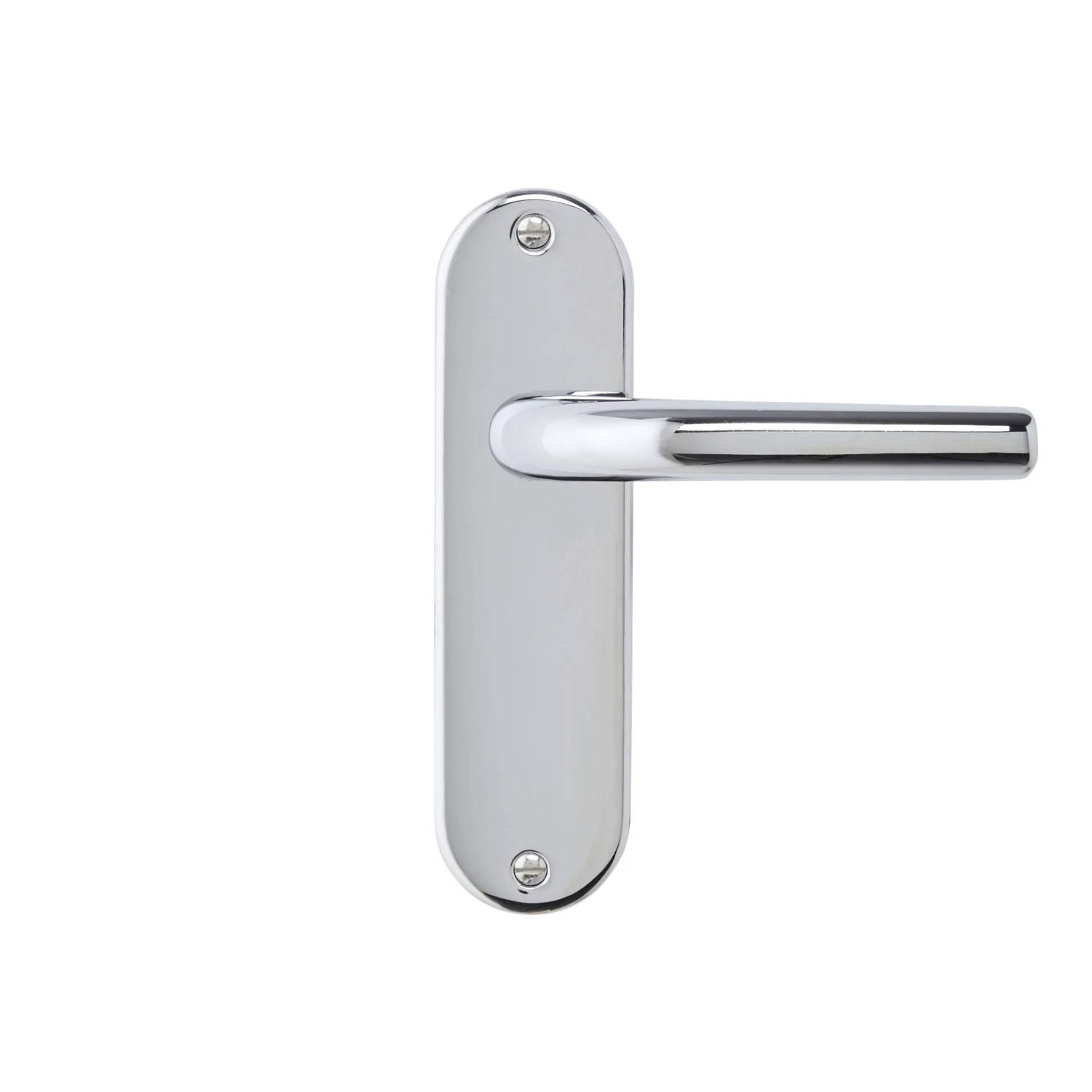 Colours Soure Polished Chrome Effect Aluminium Straight Latch Door Handle (L)125mm 2 Colours Soure Polished Chrome Effect Aluminium Straight Latch Door Handle (L)125mm - Image 2