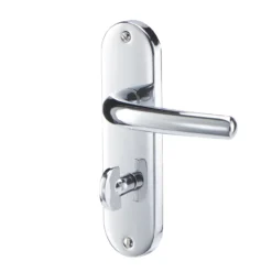 Colours Soure Polished Chrome Effect Aluminium Straight WC Door Handle (L)125mm