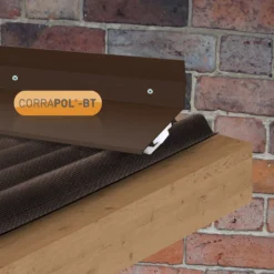 Corrapol Brown Aluminium Corrugated Wall Flashing (L)3m (W)165mm -Master Yale Shop corrapol brown aluminium corrugated wall flashing l 3m w 165mm5060865934396 01i bq