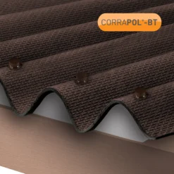 Corrapol Brown Bitumen Corrugated Roofing Sheet (L)2m (W)930mm (T)2mm -Master Yale Shop corrapol brown bitumen corrugated roofing sheet l 2m w 930mm t 2mm5060521031438 01i bq
