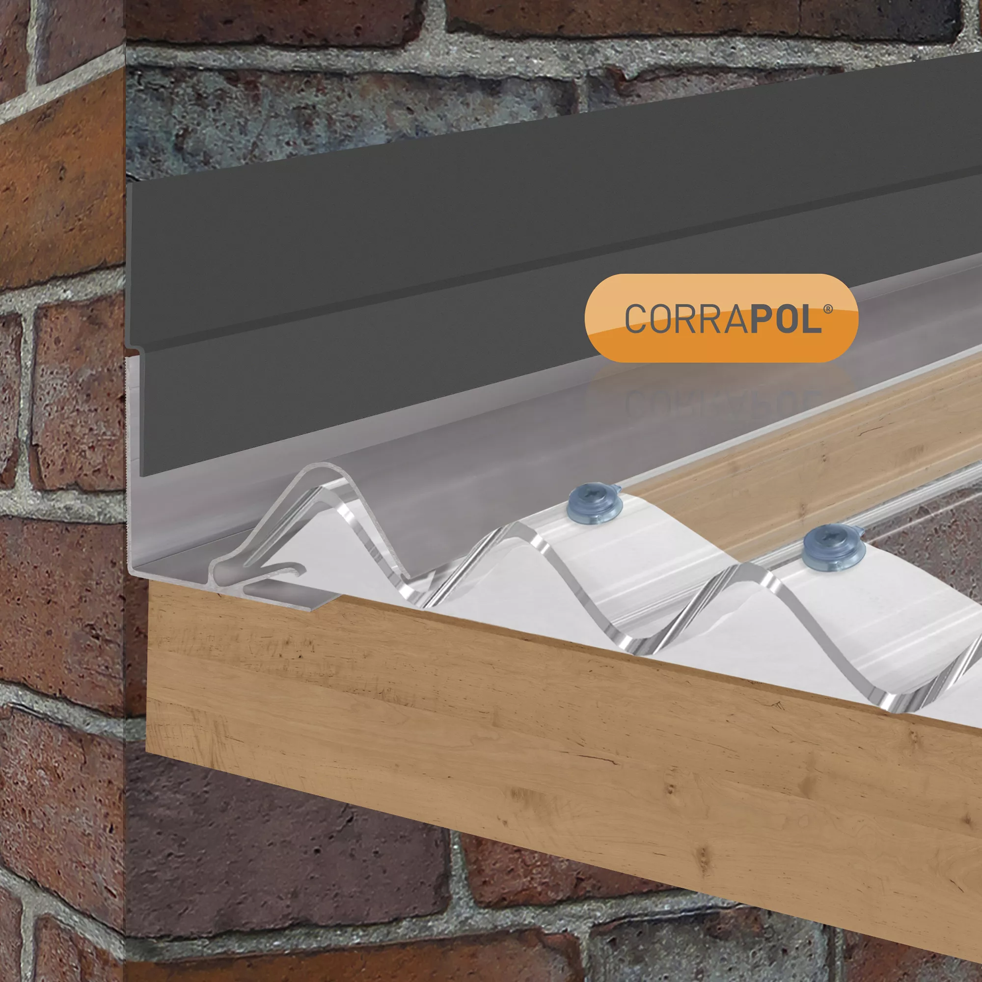 Corrapol Mill Aluminium Corrugated Wall Flashing (L)6m (W)130mm 4 Corrapol Mill Aluminium Corrugated Wall Flashing (L)6m (W)130mm - Image 4