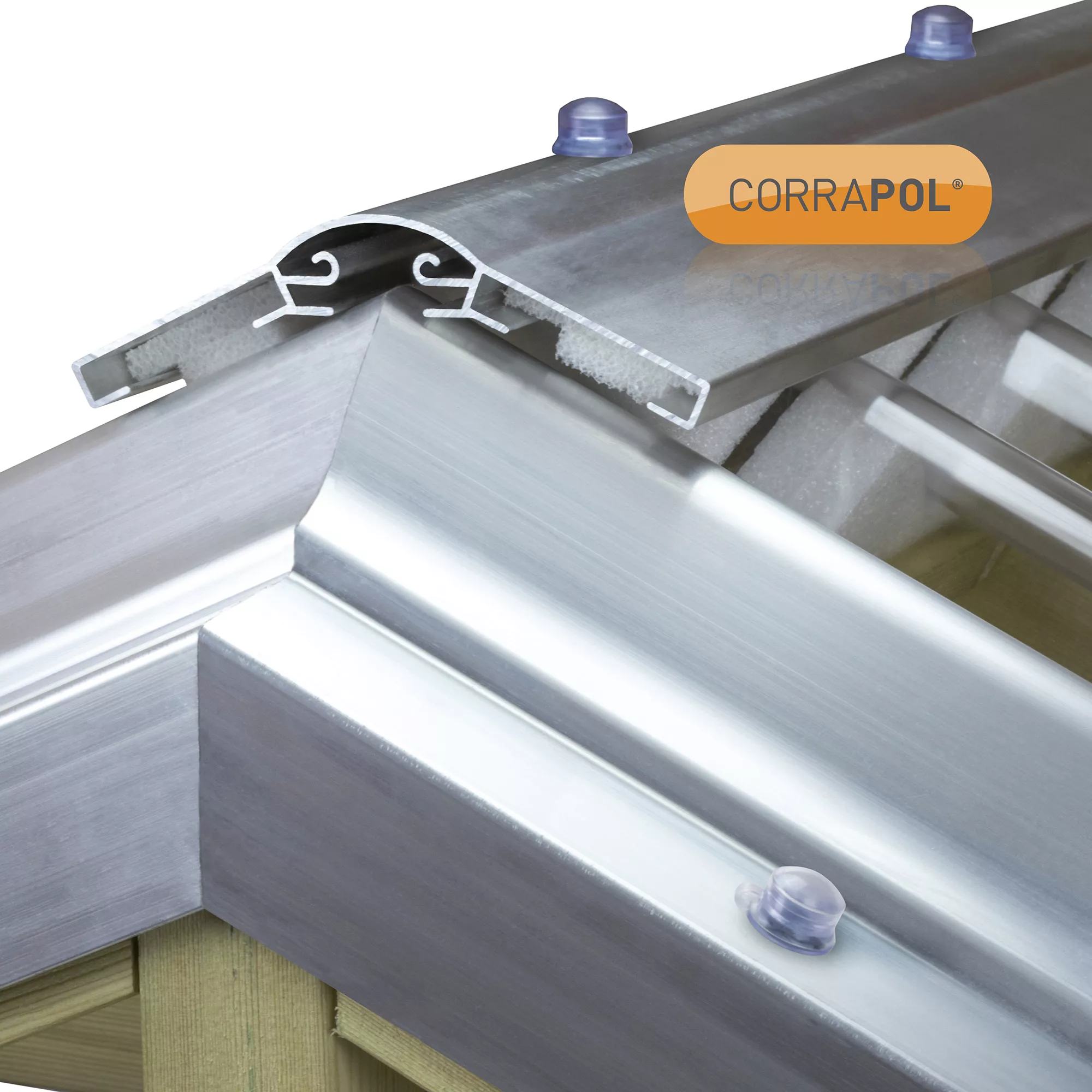 Corrapol Mill Aluminium Ridge Piece (L)2mm (W)145mm 3 Corrapol Mill Aluminium Ridge Piece (L)2mm (W)145mm - Image 3