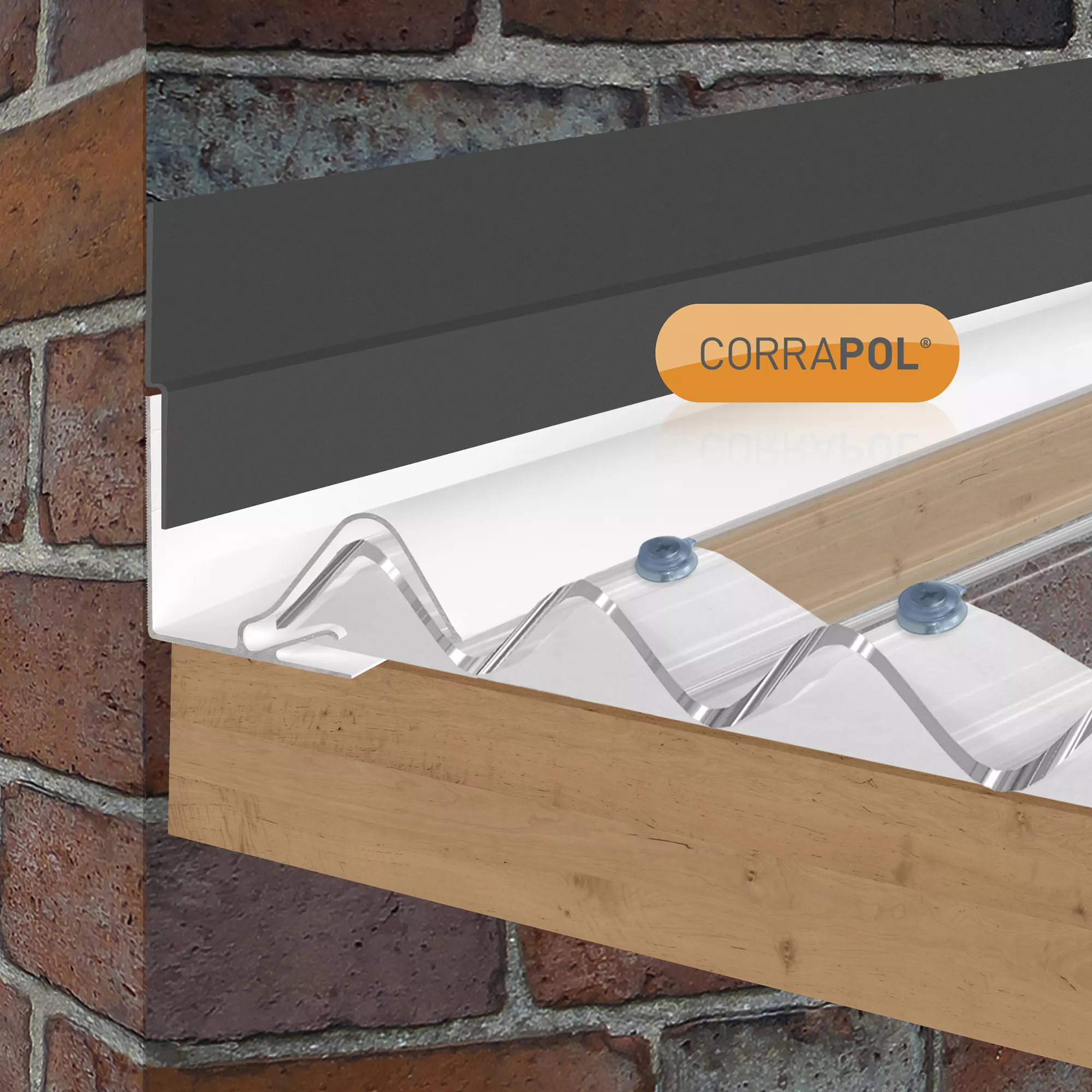 Corrapol White Aluminium Corrugated Wall Flashing (L)3m (W)130mm 4 Corrapol White Aluminium Corrugated Wall Flashing (L)3m (W)130mm - Image 4