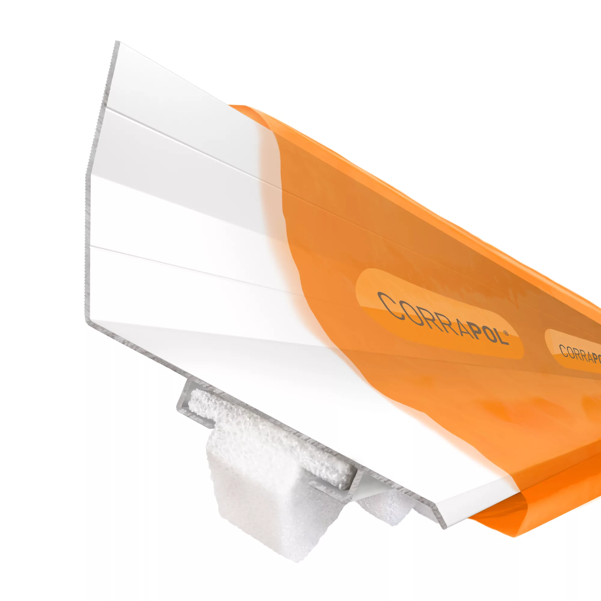 Corrapol White Aluminium Corrugated Wall Flashing (L)3m (W)165mm 1 Corrapol White Aluminium Corrugated Wall Flashing (L)3m (W)165mm