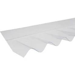 Corrubit Corrugated Clear PVC Wall Flashing, (L)0.95m (W)0.15m